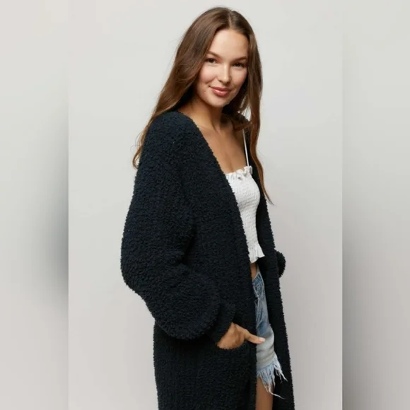 ➡️1 SMALL AVAILABLE⬅️ Full Length Open Front Maxi Cardigan Duster Long Sleeve - Picture 2 of 9